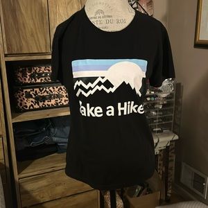 Take a Hike Black Graphic Tee - Medium